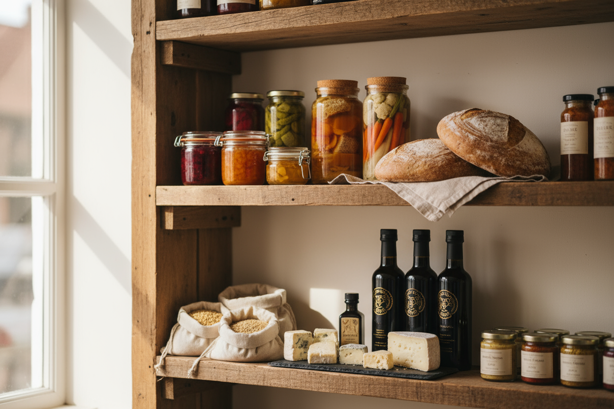 artisanal food shelf